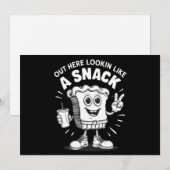 Kerstboomcake die eruitziet als een snack hierbuit feestdagenkaart (Voorkant / Achterkant)