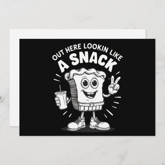 Kerstboomcake die eruitziet als een snack hierbuit feestdagenkaart (Voorkant / Achterkant)