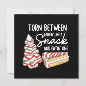 Kerstboomcake verscheurd tussen eruitzien als een  feestdagenkaart (Voorkant)