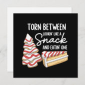 Kerstboomcake verscheurd tussen 'kijken' als een s feestdagenkaart (Voorkant / Achterkant)