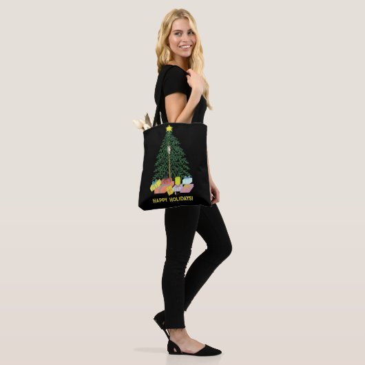 kerstboomCanvas tas (Op model)