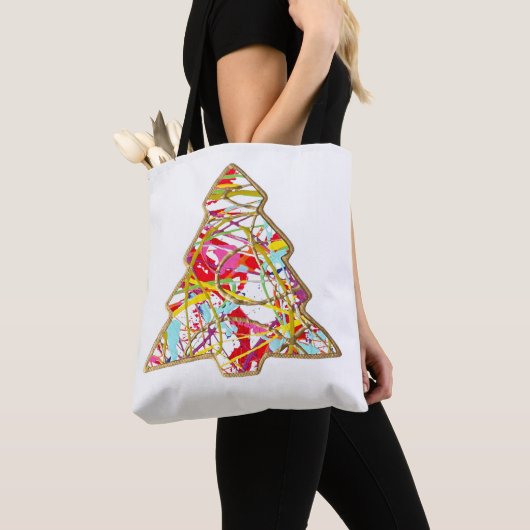 kerstboomCanvas tas (Dichtbij)