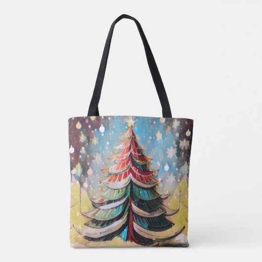 kerstboomCanvas tas (Achterkant)
