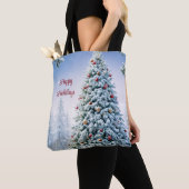 kerstboomCanvas tas (Dichtbij)