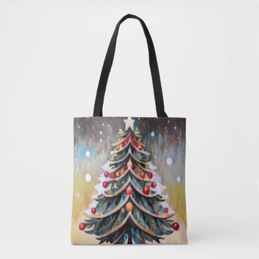 kerstboomCanvas tas (Voorkant)