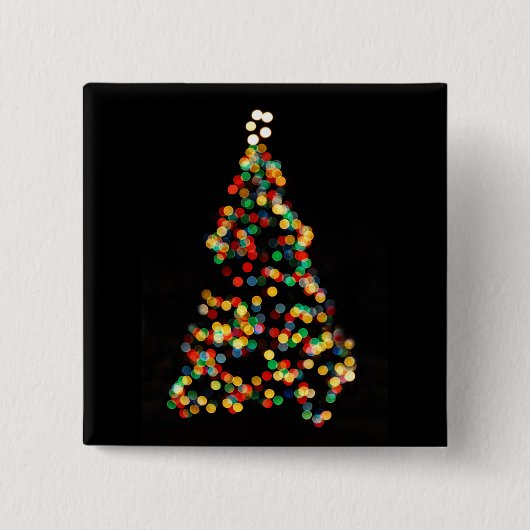 kerstboomcel Multikleurenlampje Vierkante Button 5,1 Cm (Voorkant)
