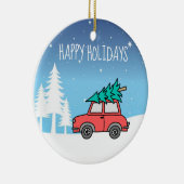 kerstboomcirkelvormige Feestdagen Ornament (Rechts)