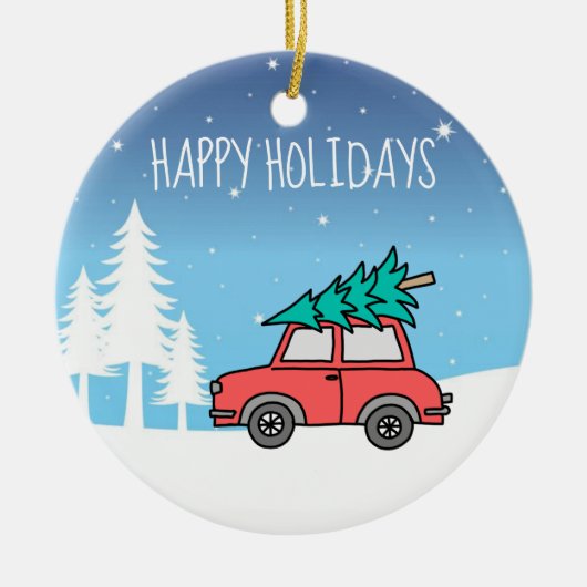 kerstboomcirkelvormige Feestdagen Ornament (Voorkant)