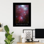 Kerstboomcluster en kone nevel poster (Thuiskantoor)