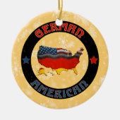 kerstboomdecoratie Duitse Amerikaanse kaart Keramisch Ornament (Voorkant)