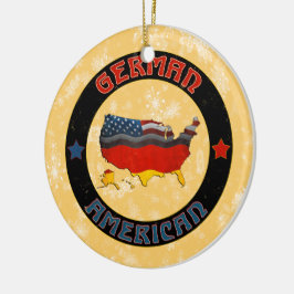 kerstboomdecoratie Duitse Amerikaanse kaart Keramisch Ornament
