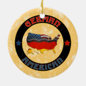 kerstboomdecoratie Duitse Amerikaanse kaart Keramisch Ornament (Achterkant)