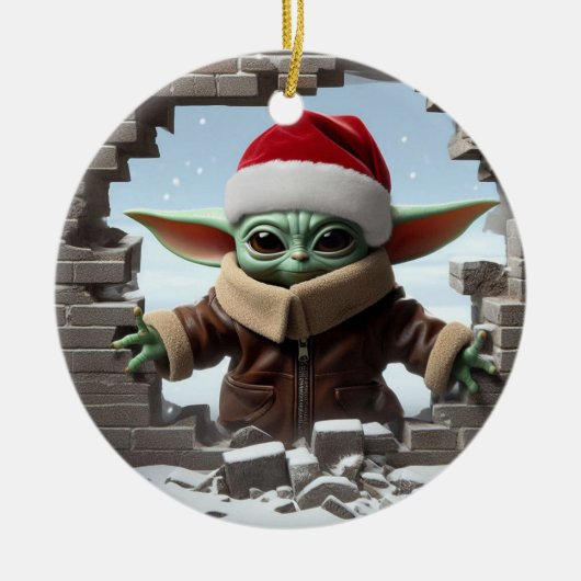 kerstboomdecoratie keramisch ornament (Voorkant)