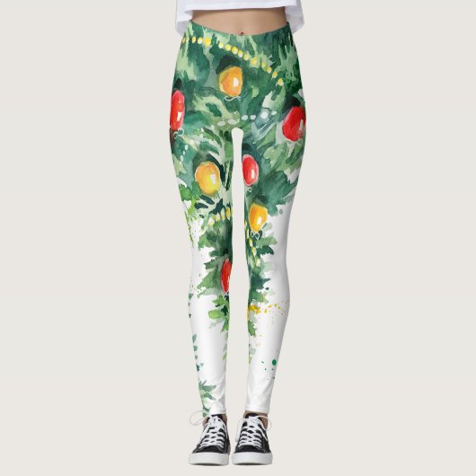 kerstboomdecoratie leggings (Voorkant)