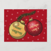 Kerstboomdecoraties Aangepaste Tekst Kunstwerk Briefkaart (Voorkant)