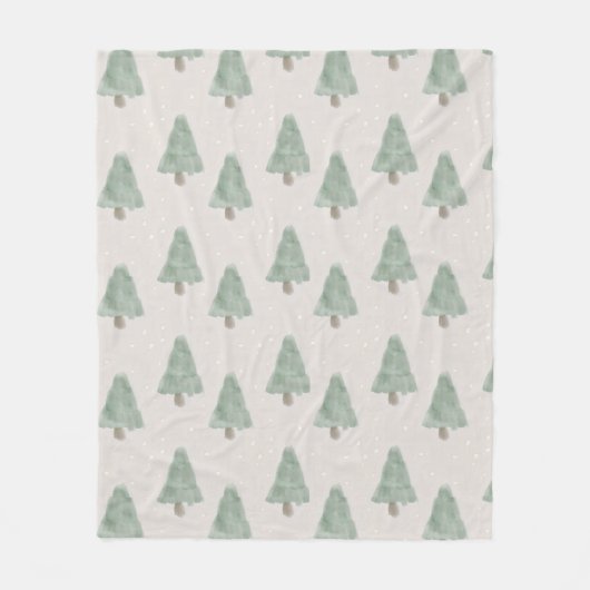 Kerstboomdeken Winter Fleece Deken (Voorkant)