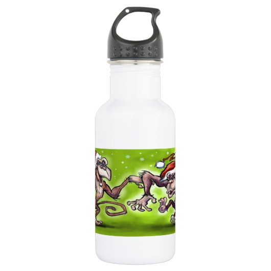 Kerstboomelfen Waterfles (Voorkant)