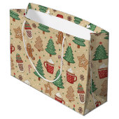 KERSTBOOMEN GEBRANDKOEK MANNEN WARME CHOCOLADE GROOT CADEAUZAKJE (Achterkant Gekanteld)
