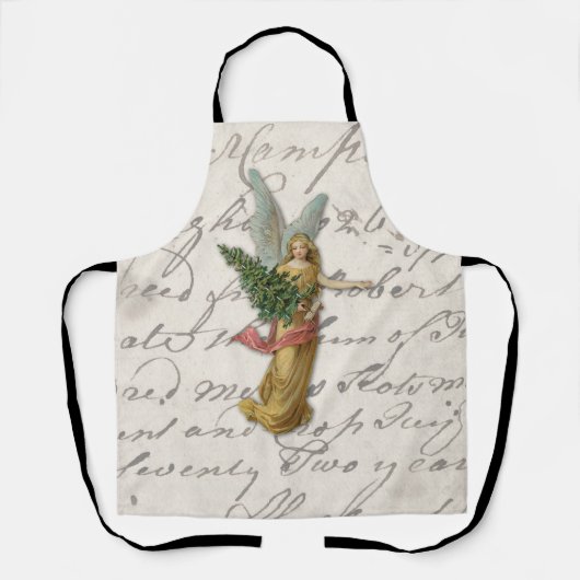 kerstboomengel Antiek Victoriaans papier schroot Schort (Voorkant)