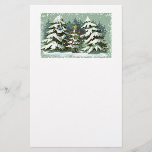 kerstboomfamilie briefpapier (Voorkant)