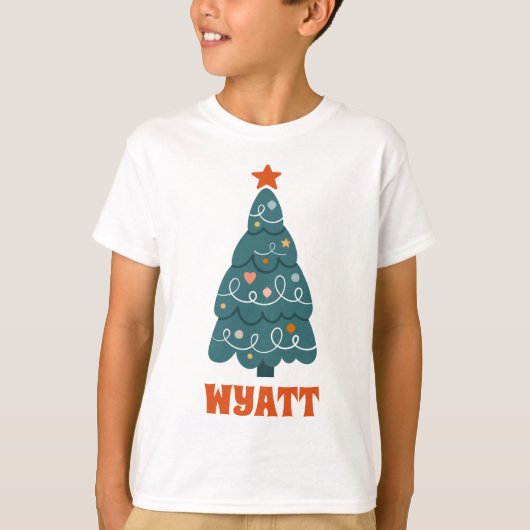 kerstboomfamilie t-shirt (Voorkant)