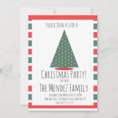 kerstboomfeest met kerstfeest kaart (Voorkant)