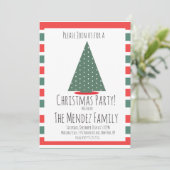 kerstboomfeest met kerstfeest kaart (Staand voorkant)