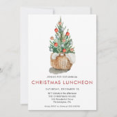 Kerstboomfeest met kersttang kaart (Voorkant)