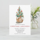 Kerstboomfeest met kersttang kaart (Staand voorkant)