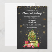 Kerstboomfeest op uitnodiging voor meerderjarig ke (Voorkant / Achterkant)