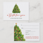 kerstboomfeestdag | Cadeaubon Kortingskaartje (Voorkant / Achterkant)