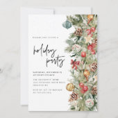 Kerstboomfeestdag in modern script  kaart (Voorkant)