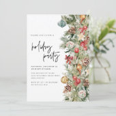 Kerstboomfeestdag in modern script  kaart (Staand voorkant)