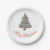 Kerstboomfeestdag in Roestland Papieren Bordje (Voorkant)
