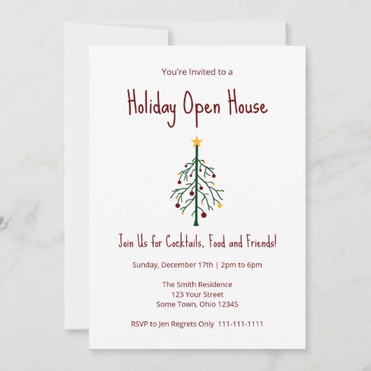 kerstboomfeestdag kaart (Voorkant)