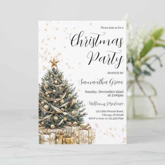 kerstboomfeestdag kaart (Staand voorkant)