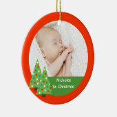 kerstboomfeestdag keramisch ornament (Rechts)