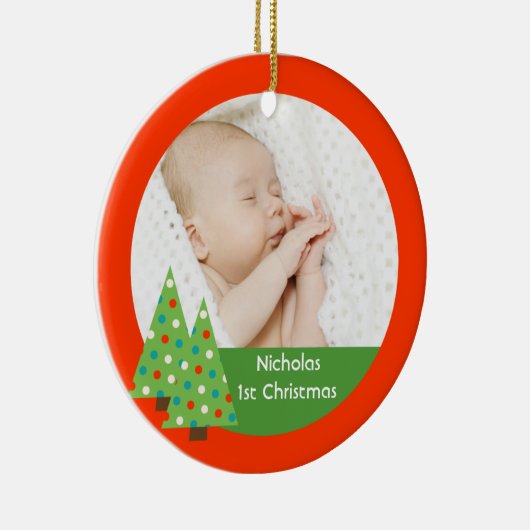 kerstboomfeestdag keramisch ornament (Rechts)