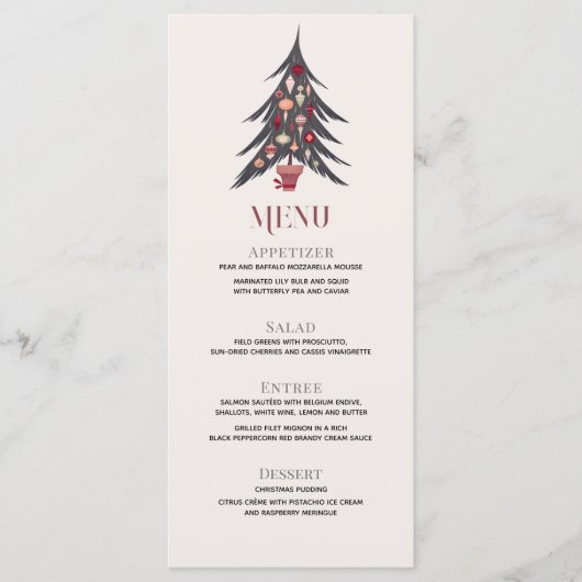 kerstboomfeestdag menu (Voorkant)