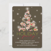 kerstboomfeestdag met blauwe cirkels kaart (Voorkant)