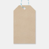 kerstboomfeestdag met Trendy Typography Cadeaulabel (Achterkant)