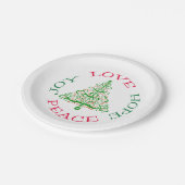 kerstboomfeestdag papieren bordje (Gekanteld)