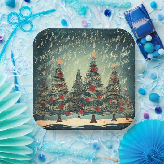 Kerstboomfeestdag Papieren Bordje (Feest)