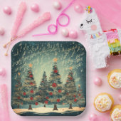 Kerstboomfeestdag Papieren Bordje (Feest)