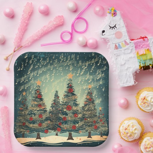 Kerstboomfeestdag Papieren Bordje (Feest)