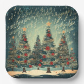 Kerstboomfeestdag Papieren Bordje (Voorkant)