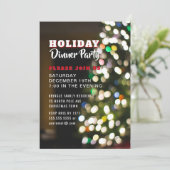 Kerstboomfeestdag uitnodiging voor feestdagen (Staand voorkant)