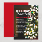 Kerstboomfeestdag uitnodiging voor feestdagen (Voorkant / Achterkant)