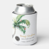 kerstboomfeestdag voor zakelijke Logo toevoegen Blikjeskoeler (Blikje Voorkant)
