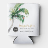 kerstboomfeestdag voor zakelijke Logo toevoegen Blikjeskoeler (Voorkant)